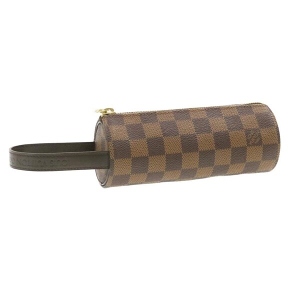LOUIS VUITTON Damier Ebene Golf Cup 1998 Pouch LV Auth am199bV - Picture 1 of 14